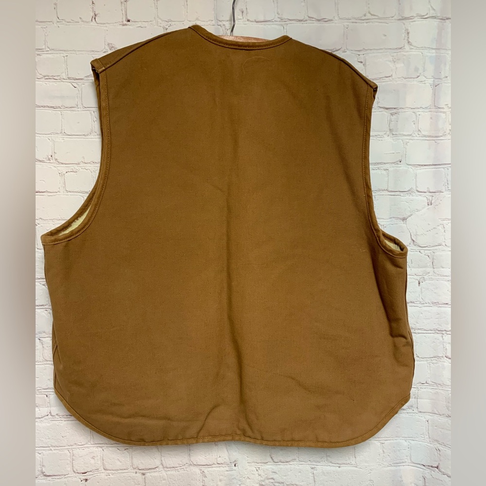 Vintage RARE Carhartt Duck Canvas Sherpa Vest Size XXL - Picture 4 of 6